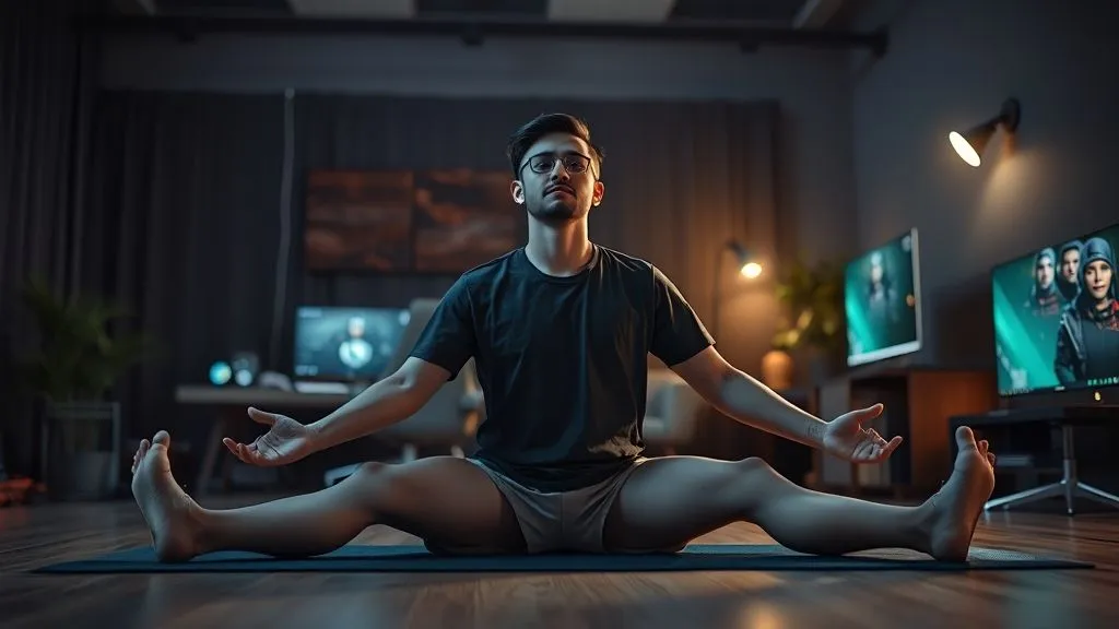 7 Poses Essenciais: Gamers Resolvem Rigidez e Recuperam Mobilidade Via Yoga